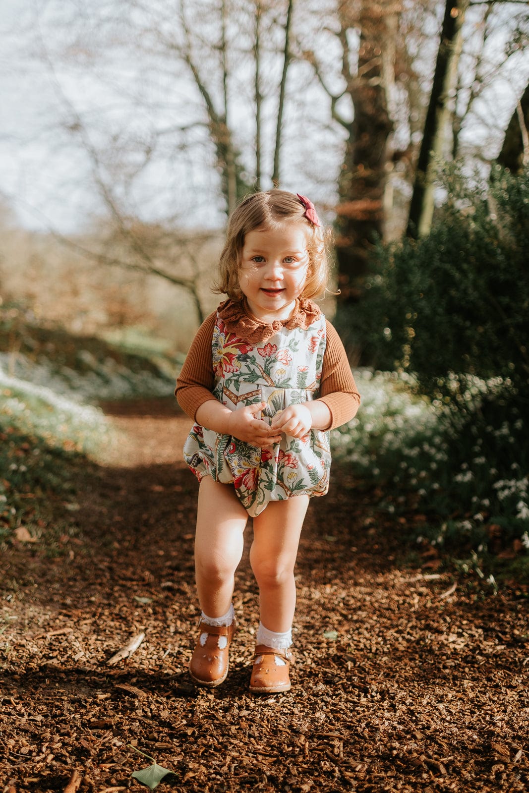 Ada pleated Romper - Flora