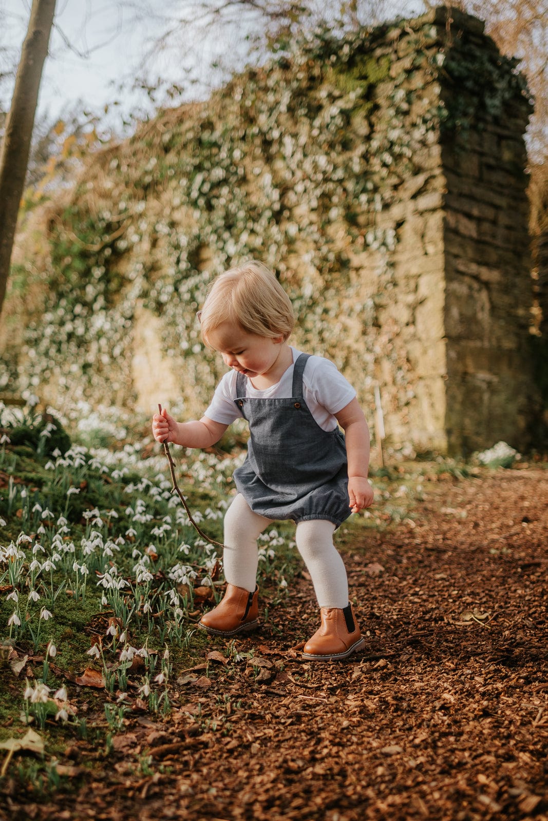 Blue Dungaree Romper