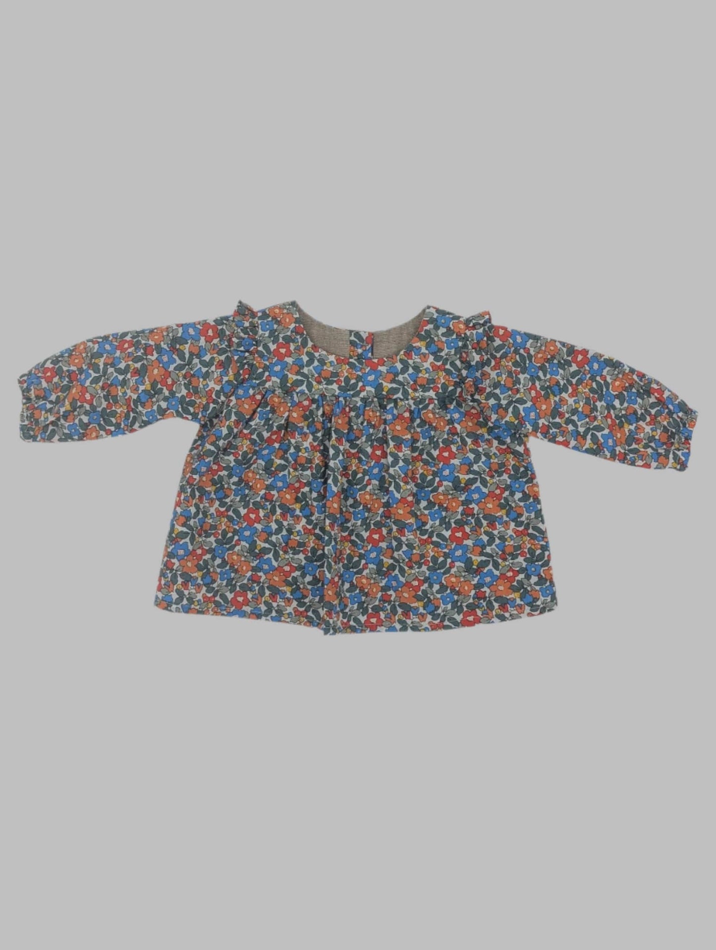 Bright Liberty Print Long Sleeve Blouse