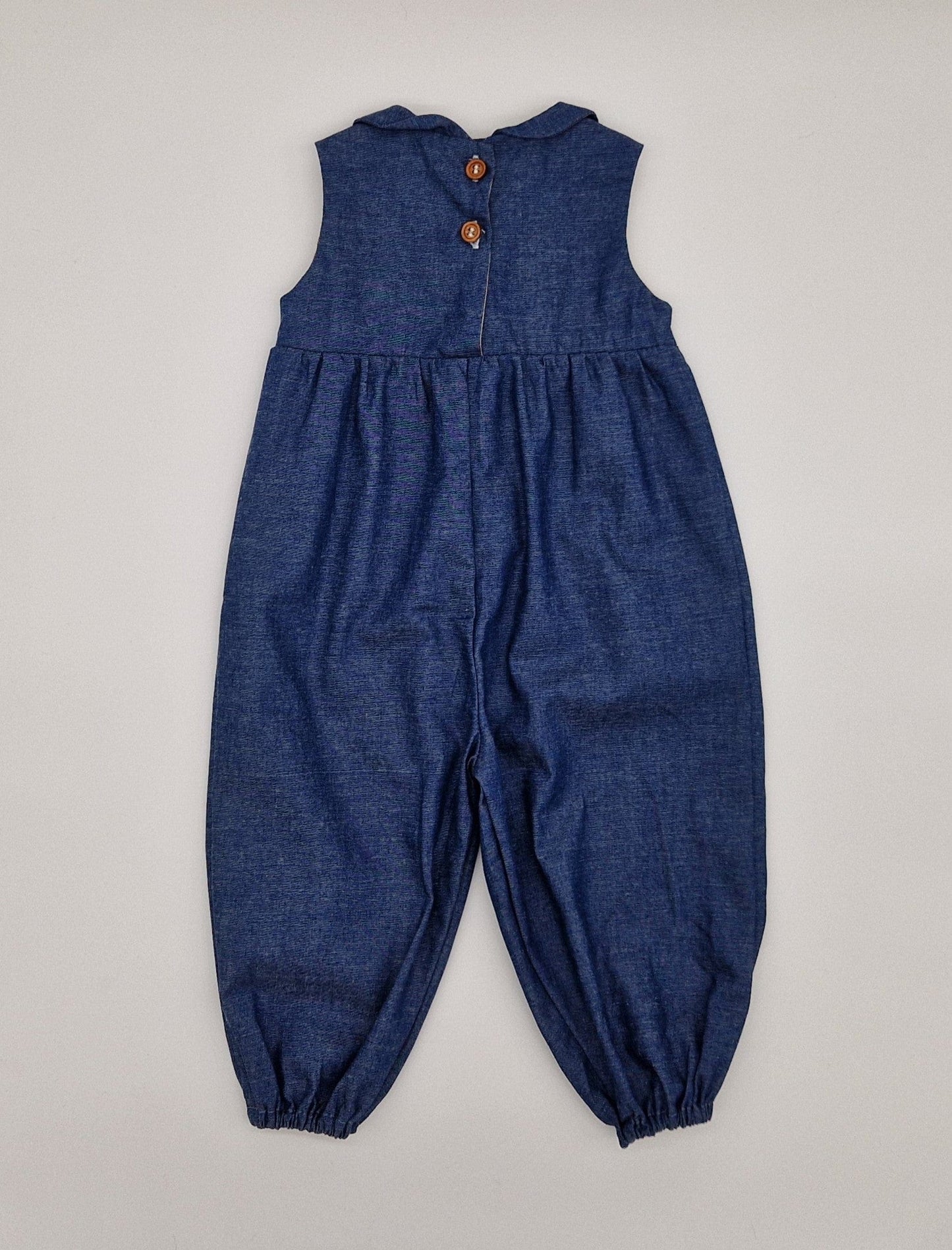 Bubble Romper - Blue Collared
