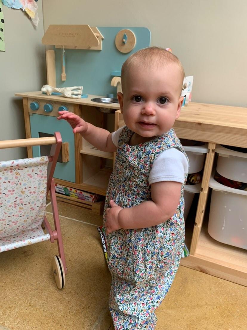 Bubble Romper - Blue Ditsy Floral