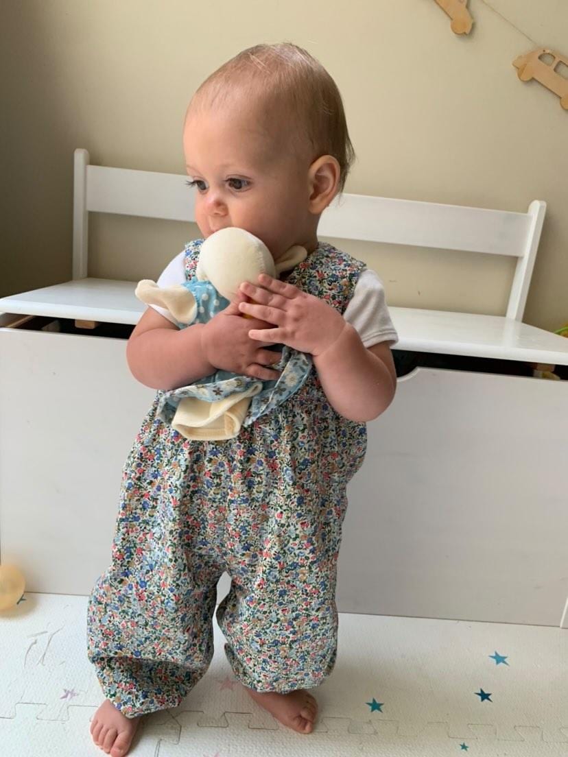 Bubble Romper - Blue Ditsy Floral