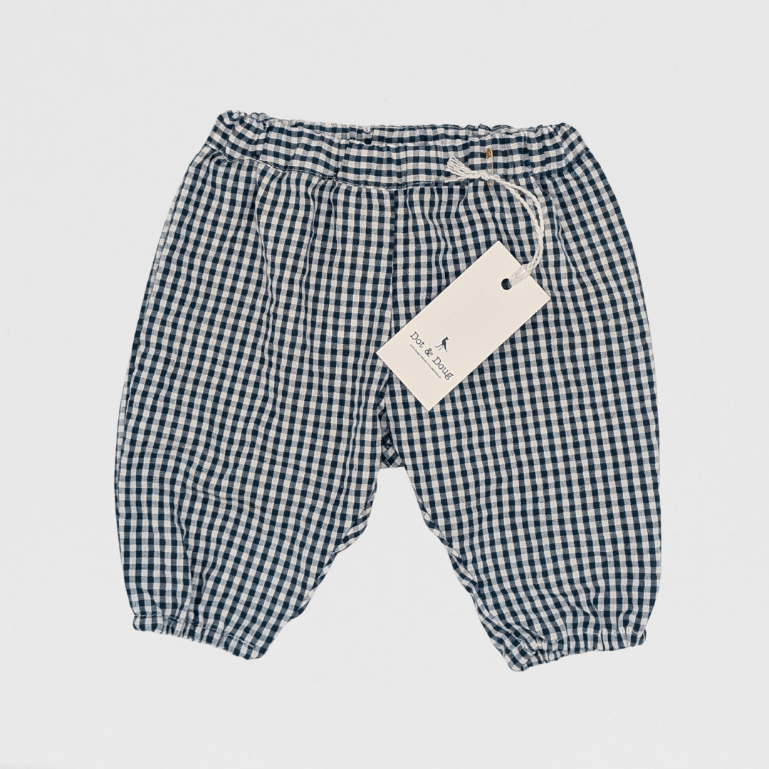 Charlie Chequered Trousers | Navy