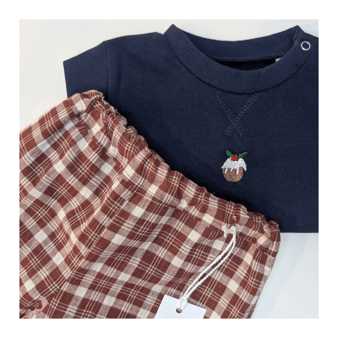 Christmas Pudding Embroidered Jumper