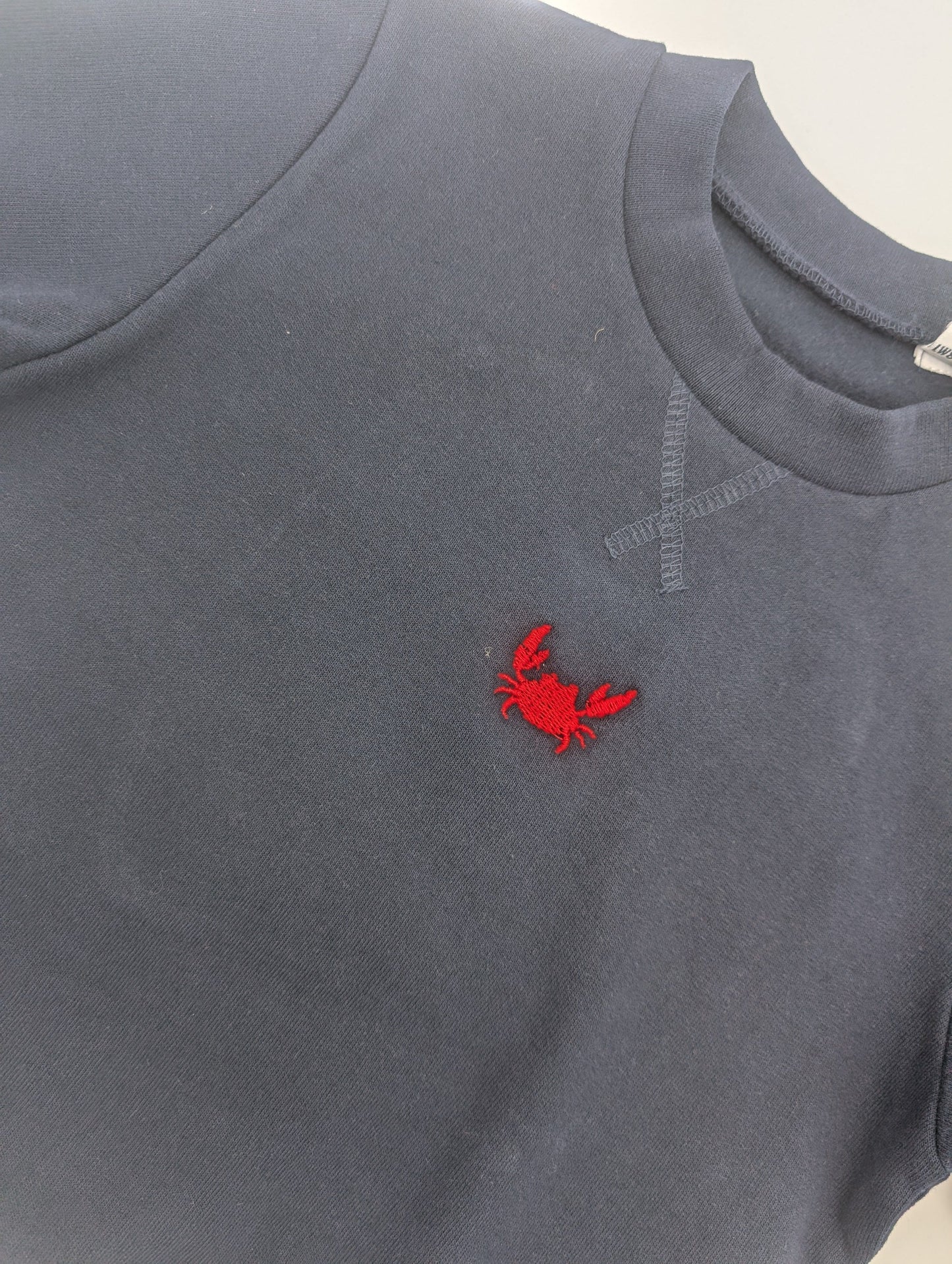 Dot and Doug Crab Navy Jumper