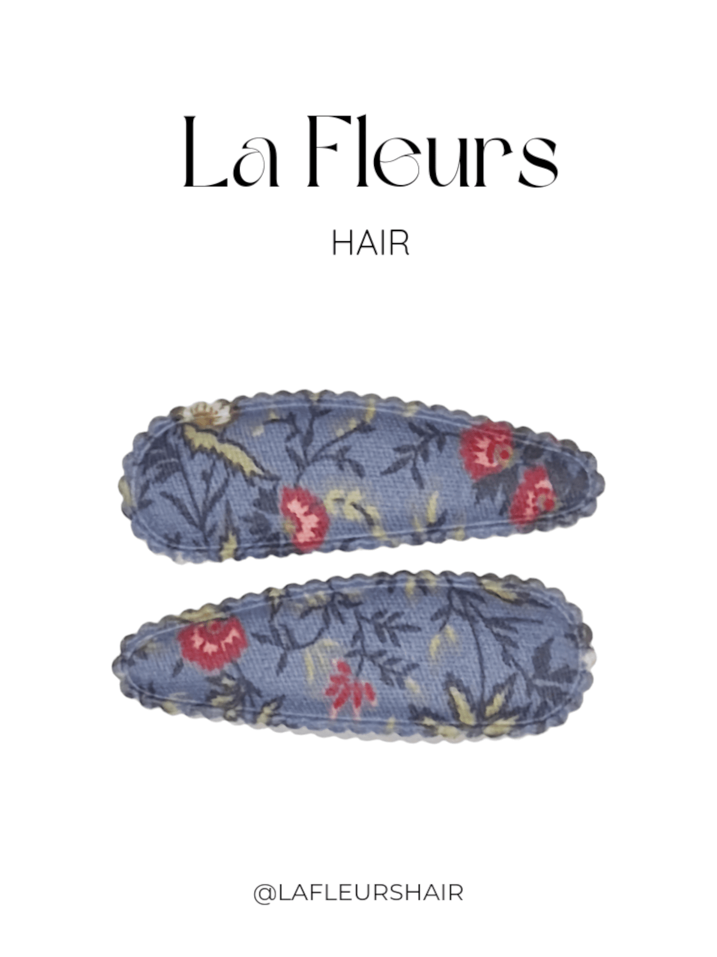 Blue floral Hair Clips