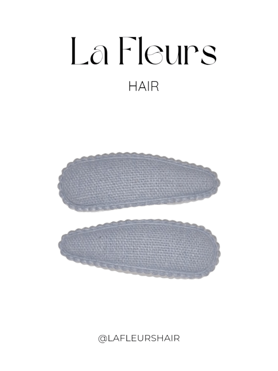 Blue - Plain Hair Clips