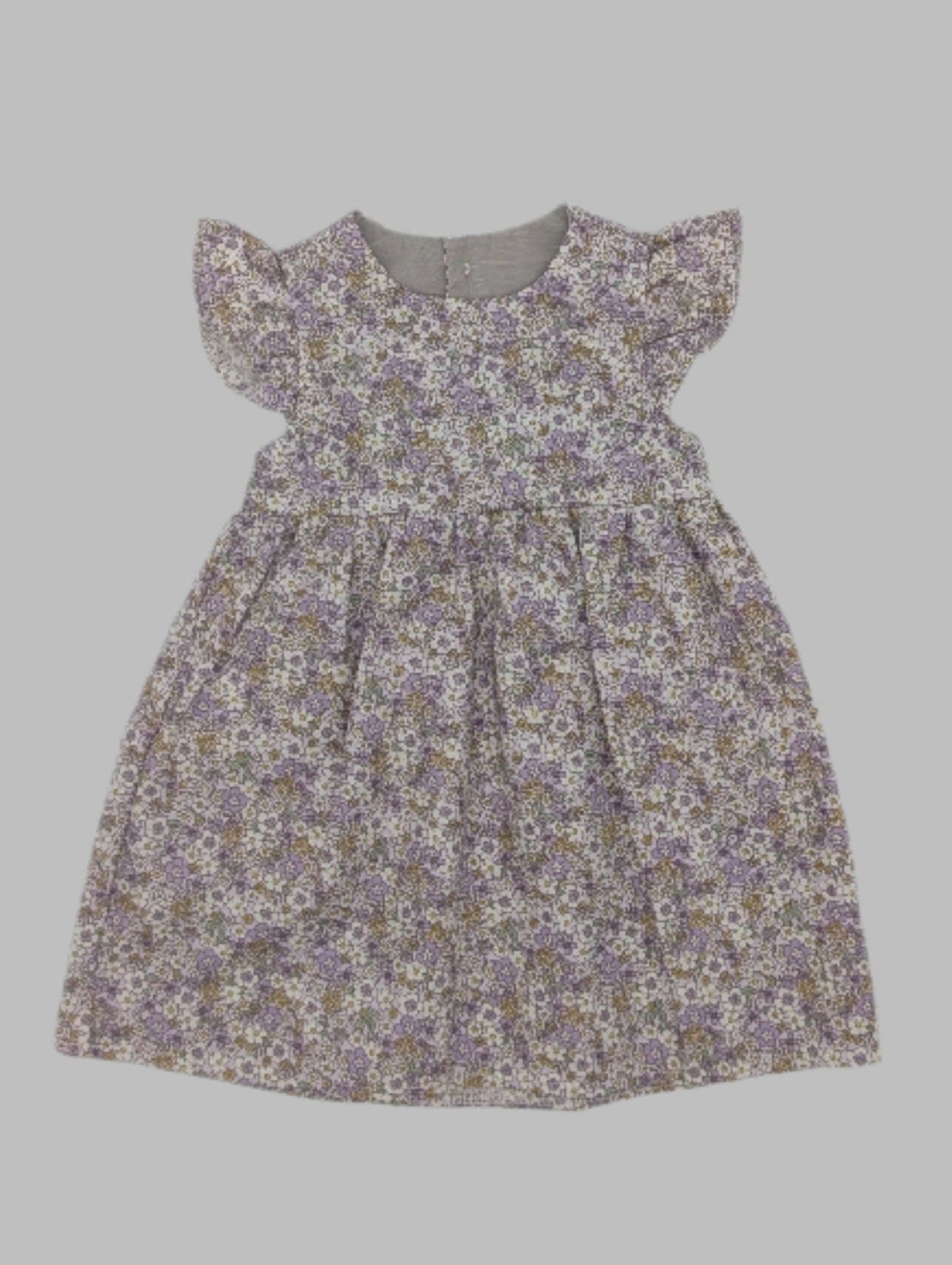 Lilac Floral Shoulder Dress