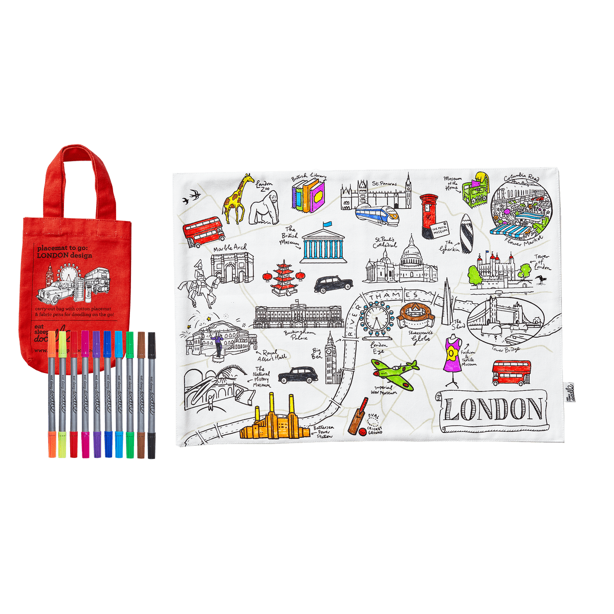 London placemat to go