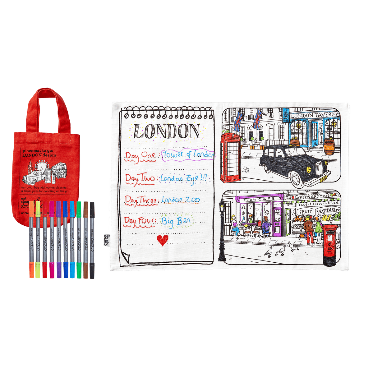 London placemat to go