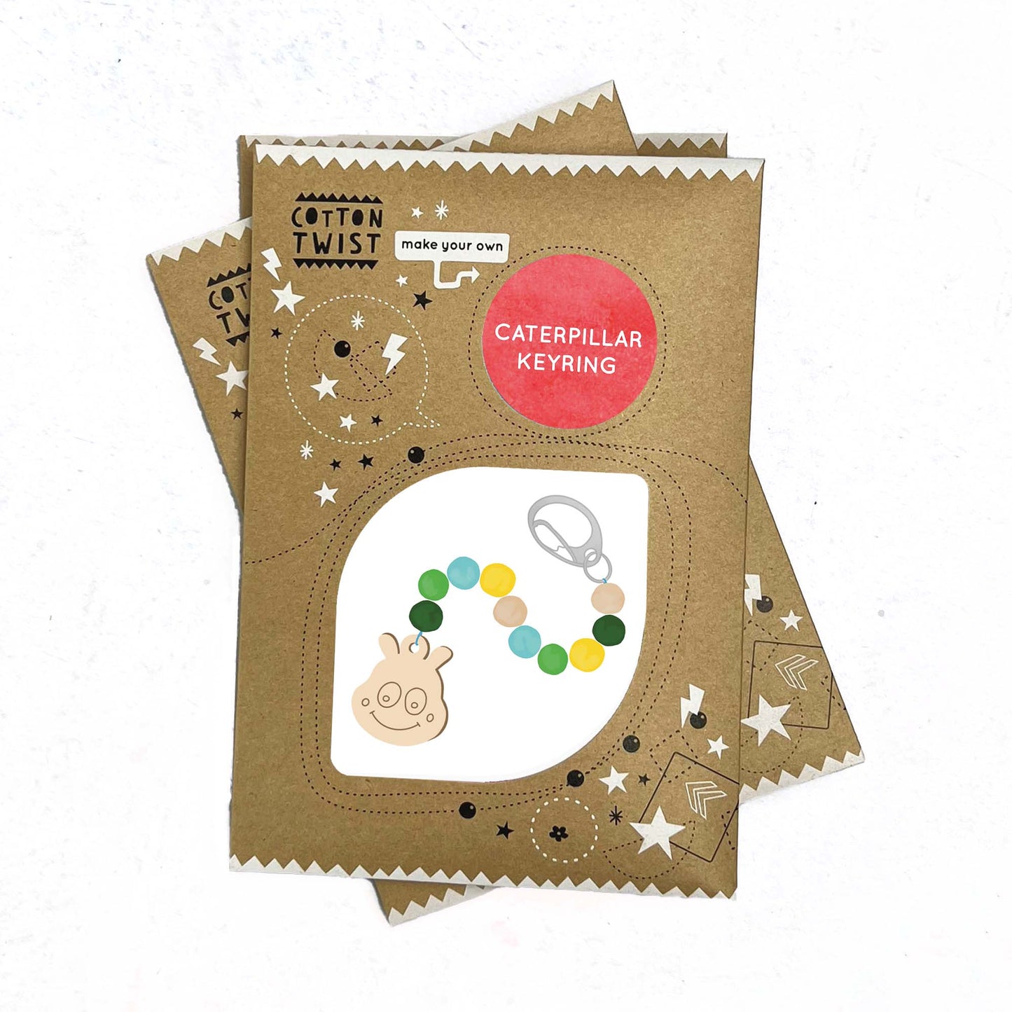 Make Your Own Caterpillar Keyring Kit