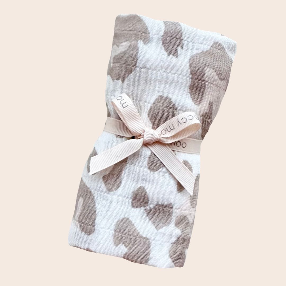 Muslin 'go-to' cloth - Blush Leopard Print