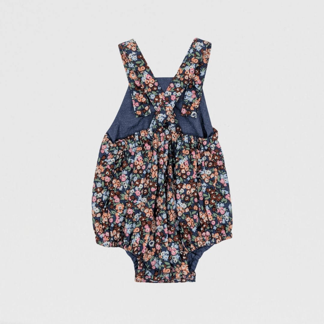 Quinn Floral Dungaree Romper | Multi-colour