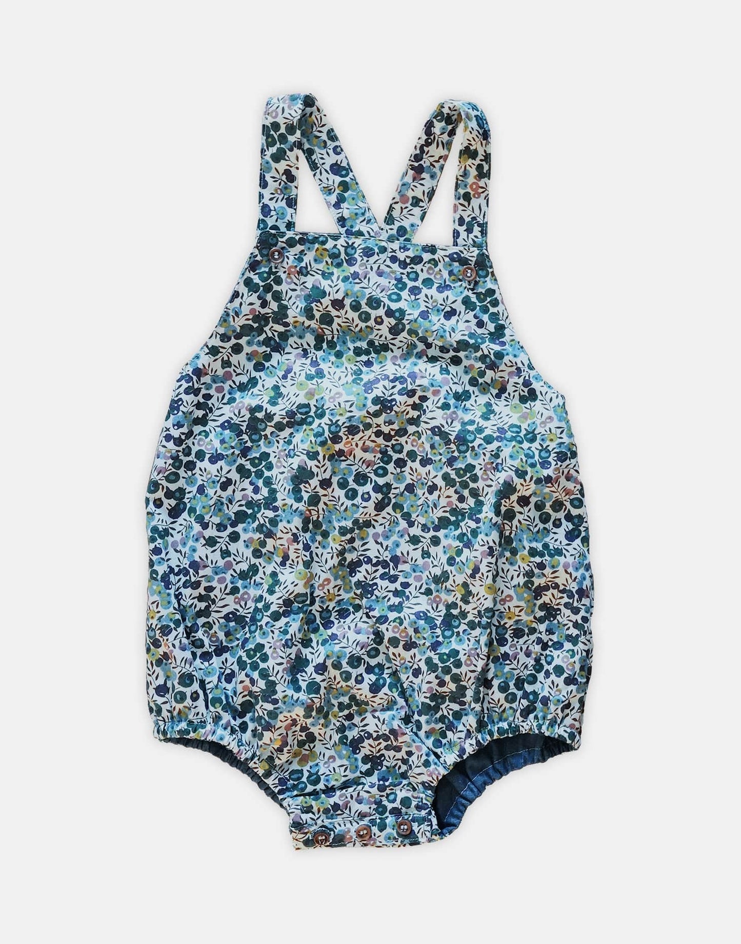SPRING BUDS DUNGAREE ROMPER