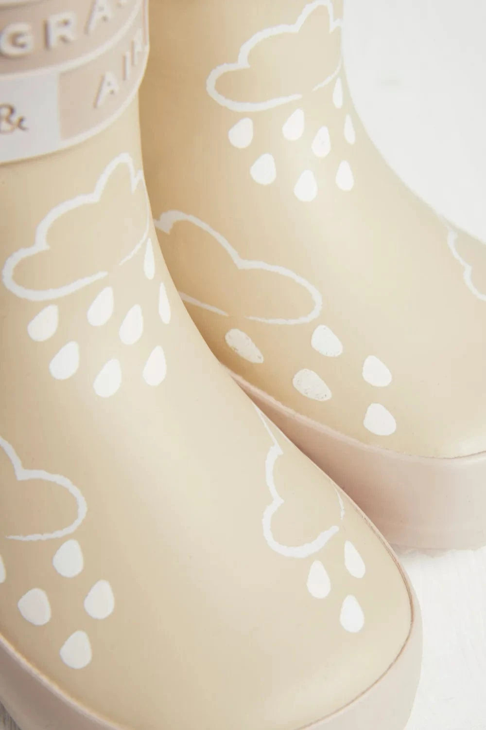 Stone Colour-Changing Kids Wellies with Teddy Fleece Lining