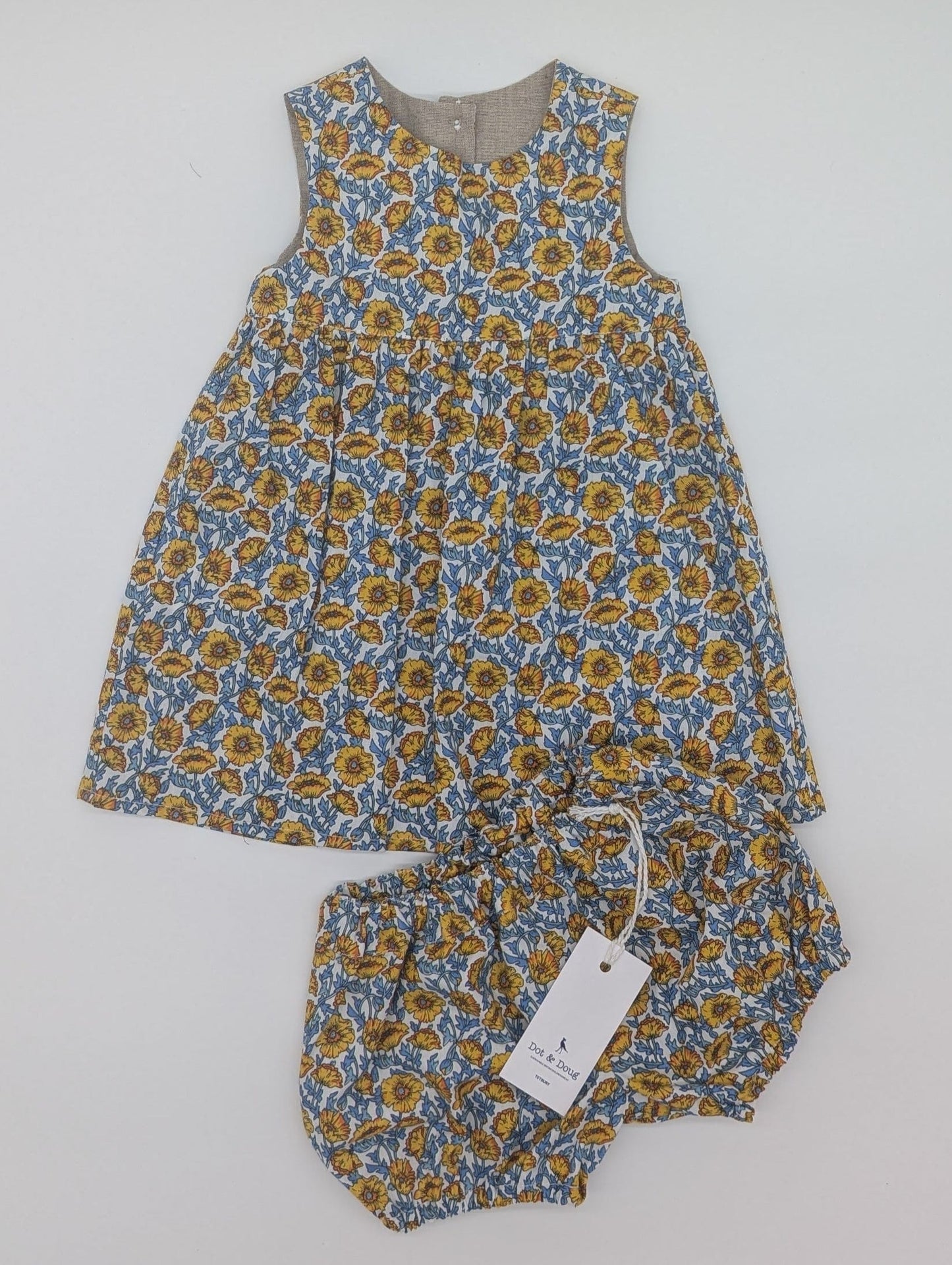 Yellow/Blue Floral Bloomer