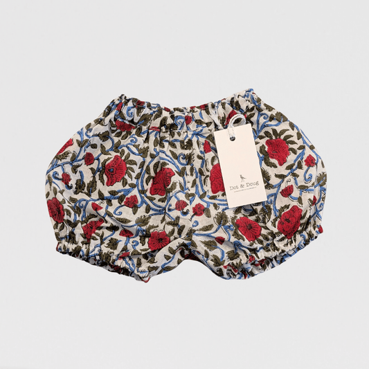 Clearance Bailey Floral Block Print Bloomers | Red/Multi