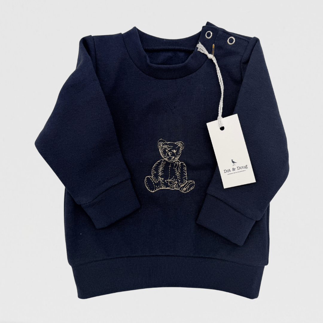 Barney Bear Jumper | Navy/Sand