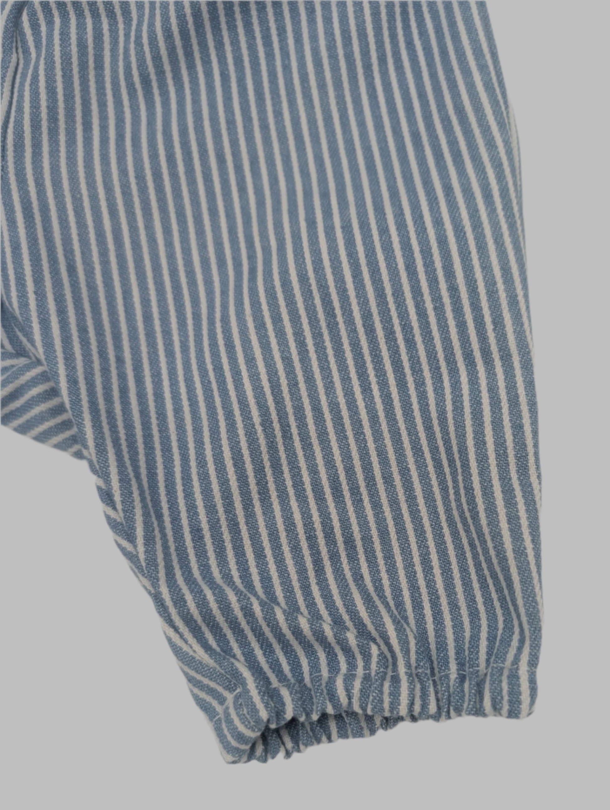 Blue Striped Denim Trouser