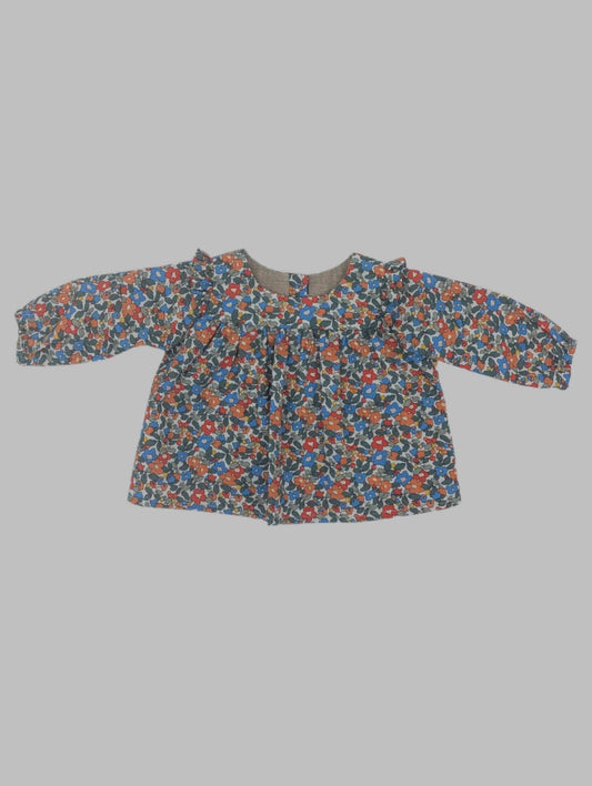Bright Liberty Print Long Sleeve Blouse