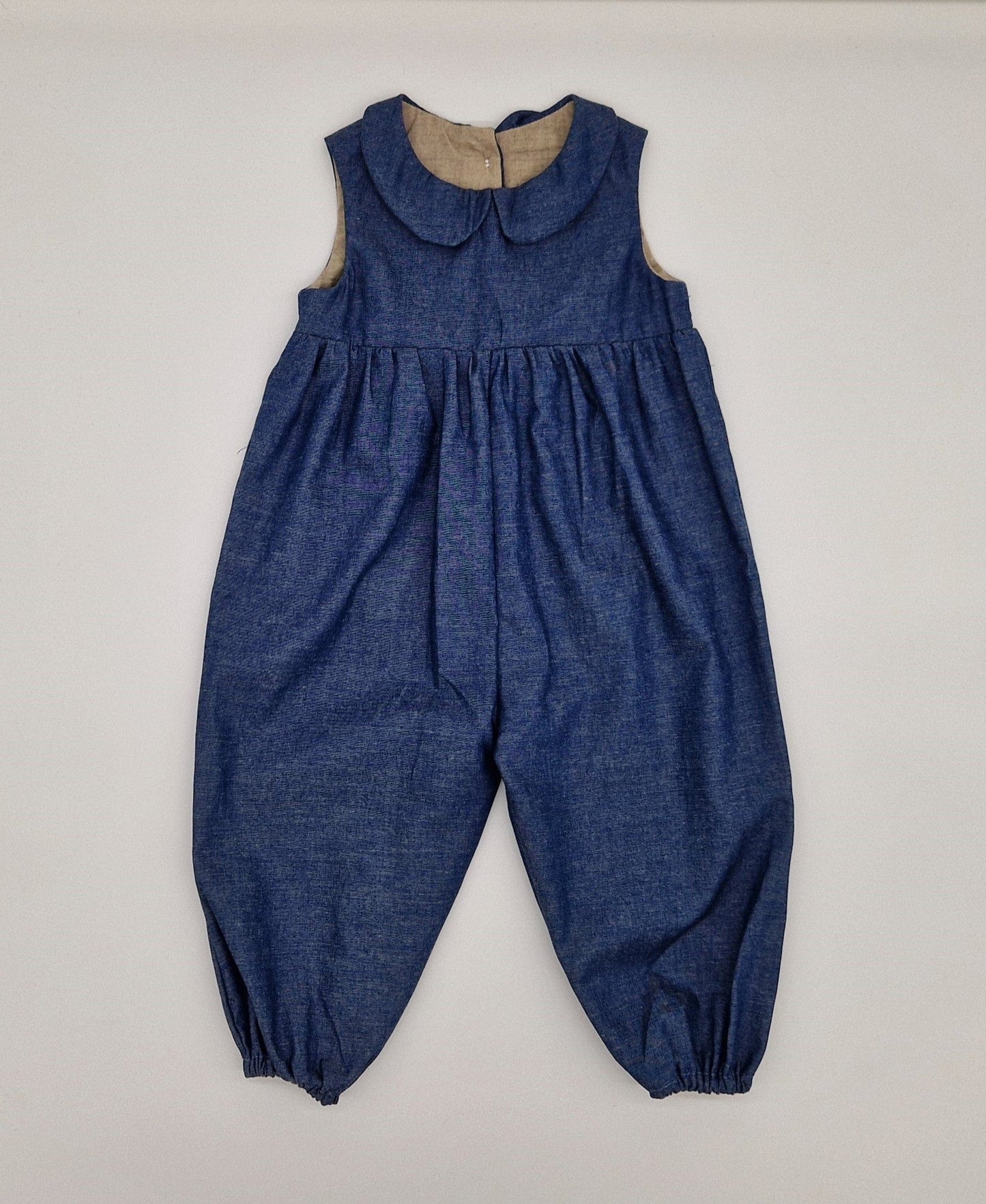 Bubble Romper - Blue Collared