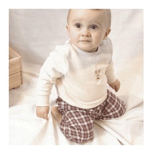 Burgundy Check Trouser