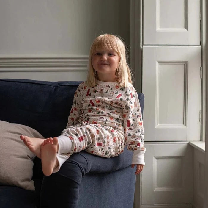 Children's Christmas Jersey Pyjamas - Festive Forest