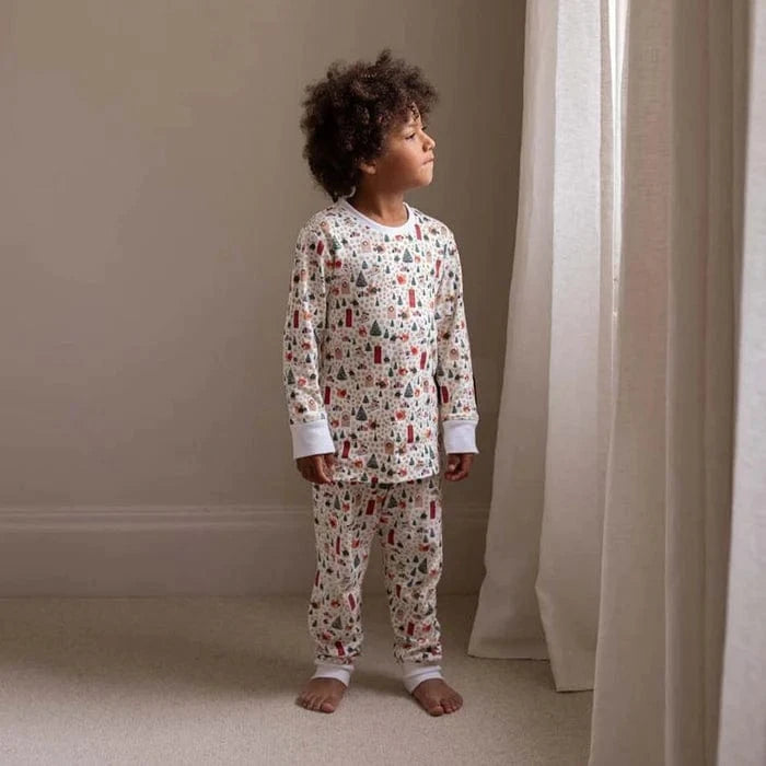 Children's Christmas Jersey Pyjamas - Festive Forest