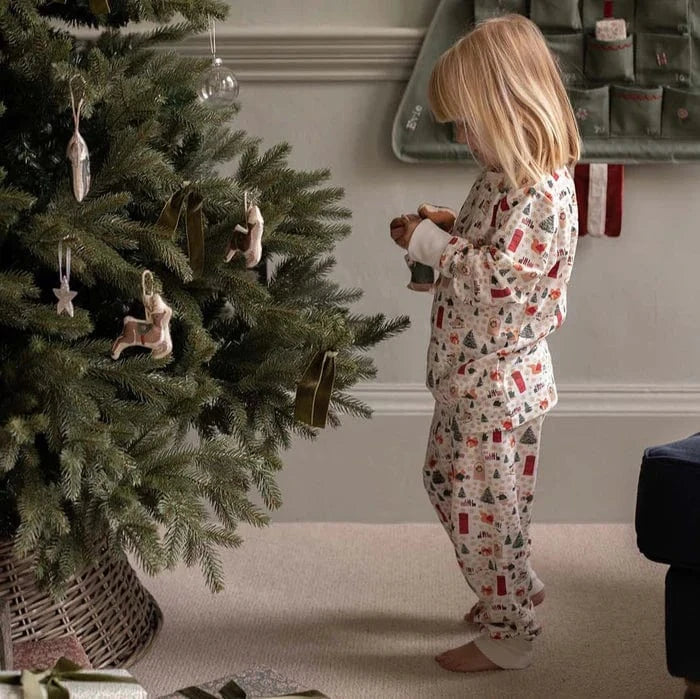 Children's Christmas Jersey Pyjamas - Festive Forest