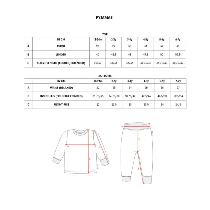 Children's Christmas Jersey Pyjamas - Festive Forest
