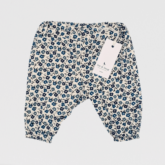 Daisy Floral Print Trousers | Blue/Green/White