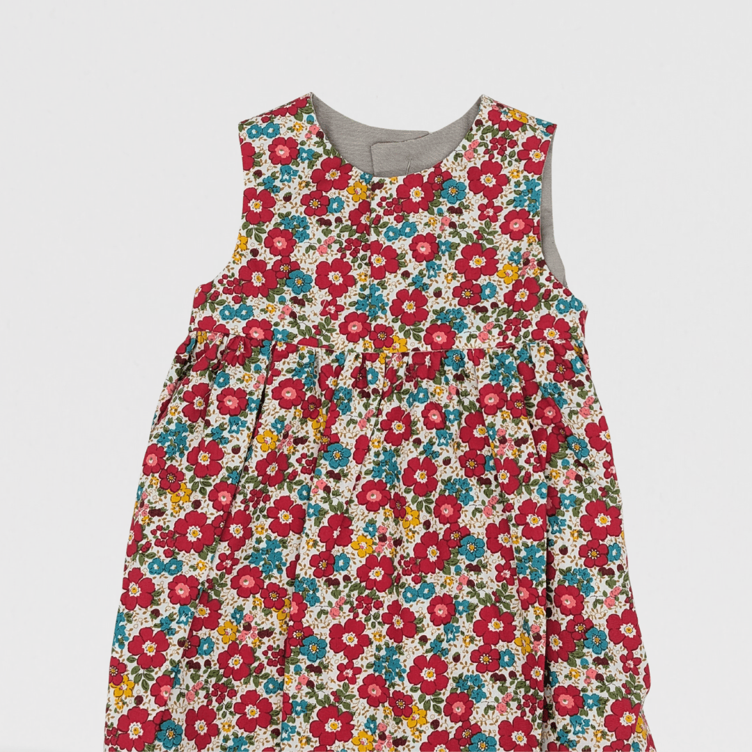 Darcie Floral Dress | Red/Blue/Multi
