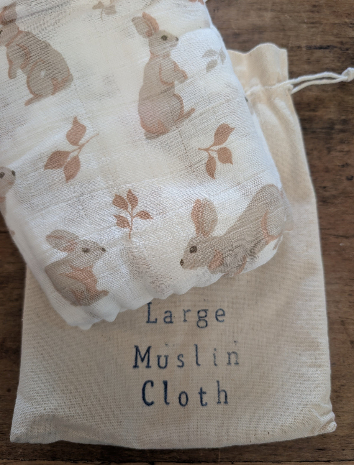 Bunnies Large Muslin Cloth | 120cm x 110cm