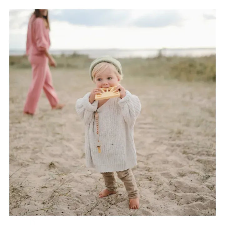 Clearance Mushie | Baby teether | Sun Muted Yellow
