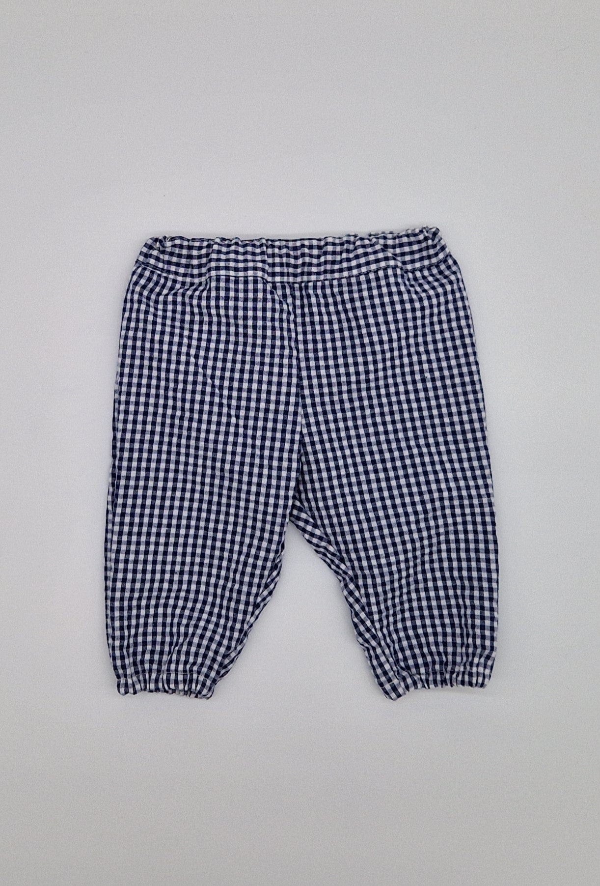 Navy Gingham Trousers