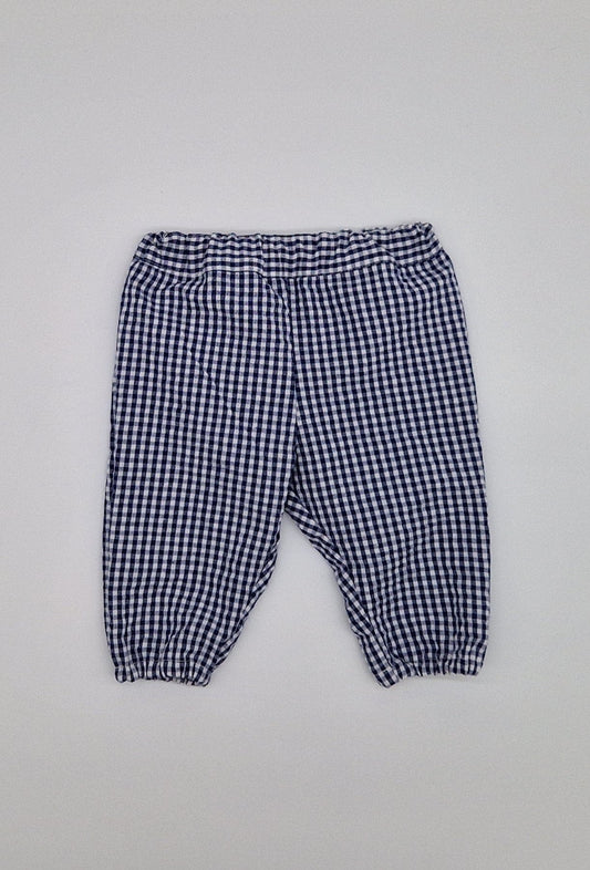 Navy Gingham Trousers