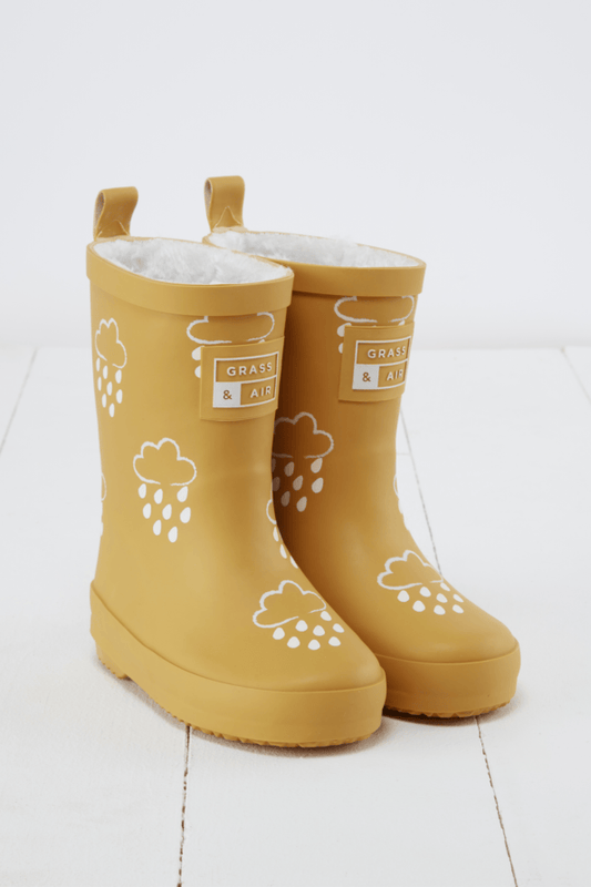 7 infant Ochre Colour-Changing Kids Winter Wellies