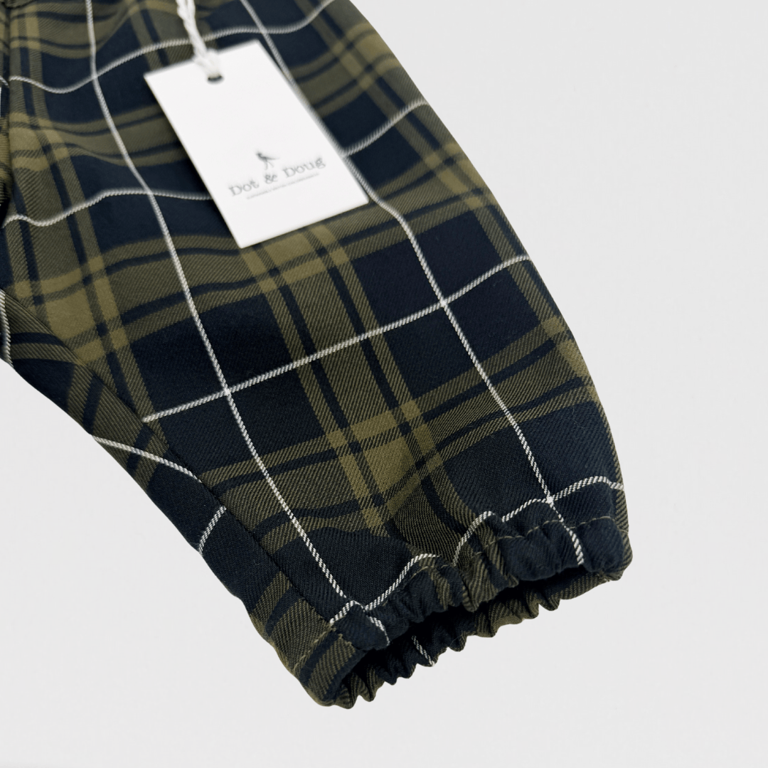 Oliver Tartan Trousers | Khaki/Navy