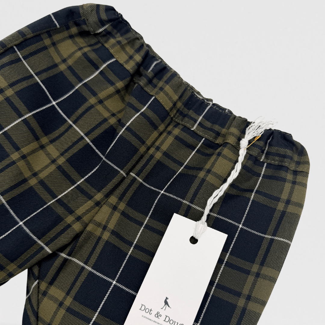 Oliver Tartan Trousers | Khaki/Navy