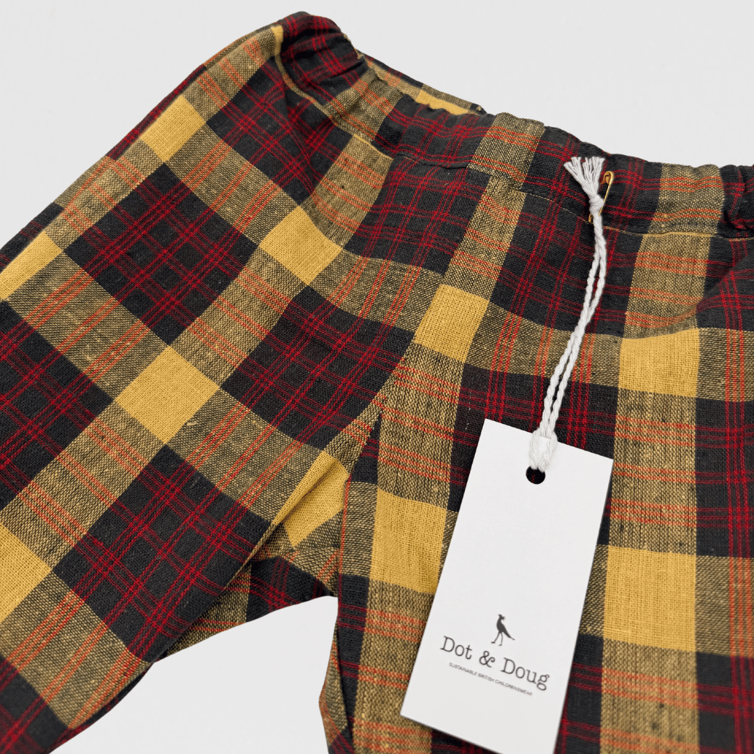 Oliver Tartan Trousers | Red/Yellow