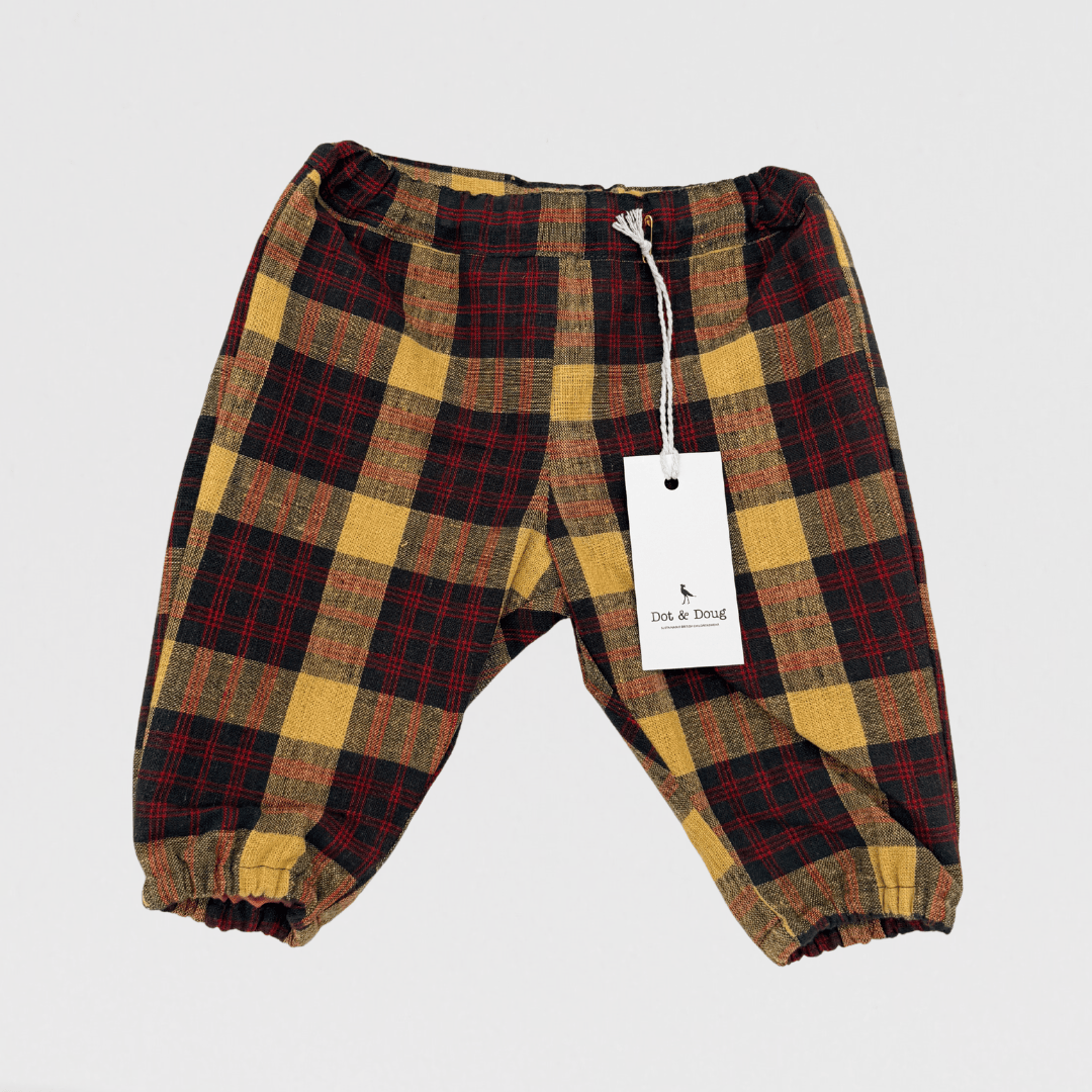 Oliver Tartan Trousers | Red/Yellow