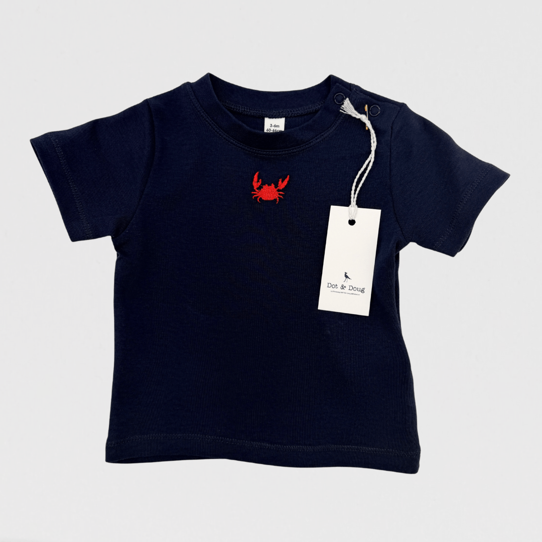 Otis Casual Crab Top | Navy/Red