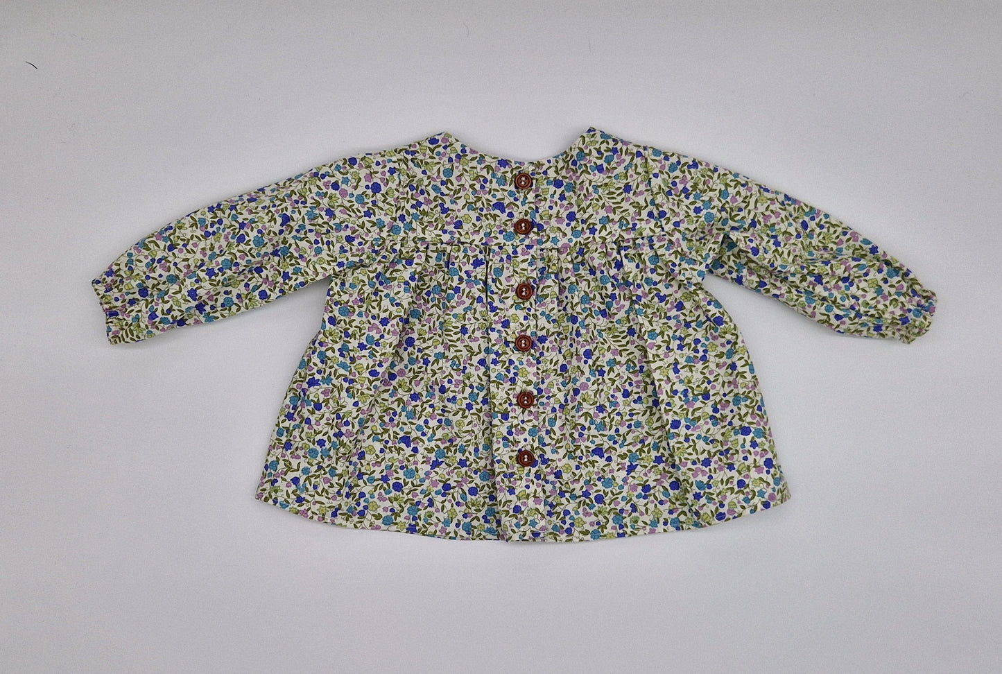 Pastel Floral Long Sleeve Blouse