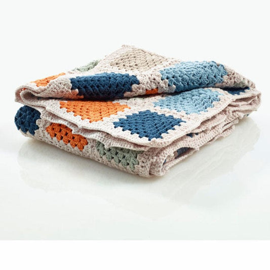 Petrol Granny Square Blanket