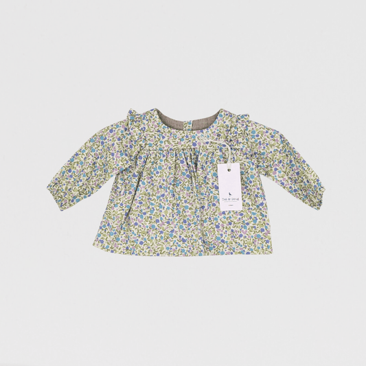 Poppy Floral Blouse | Green/Purple/Multi