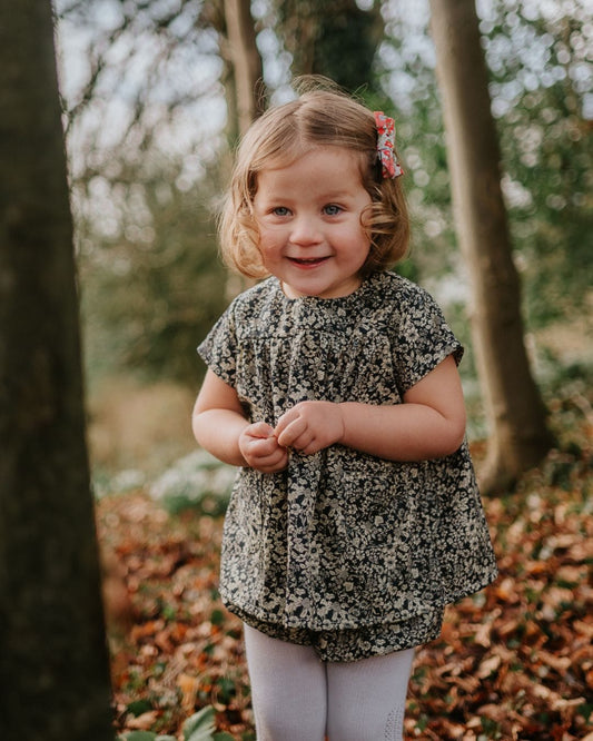 Poppy Floral Blouse | Navy/White