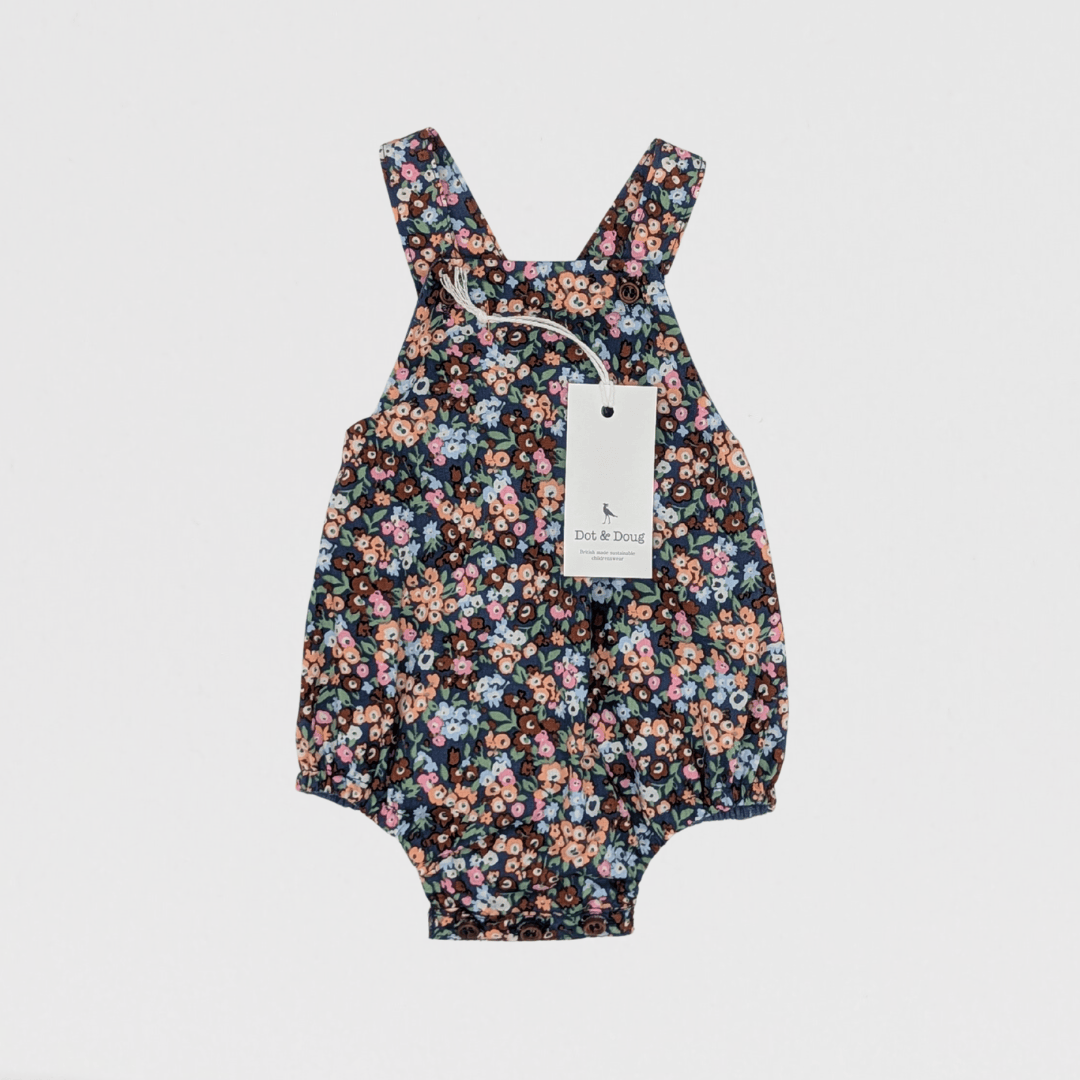 Quinn Floral Dungaree Romper | Multi-colour