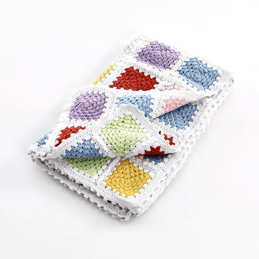 Rainbow Pastel Granny Square Blanket