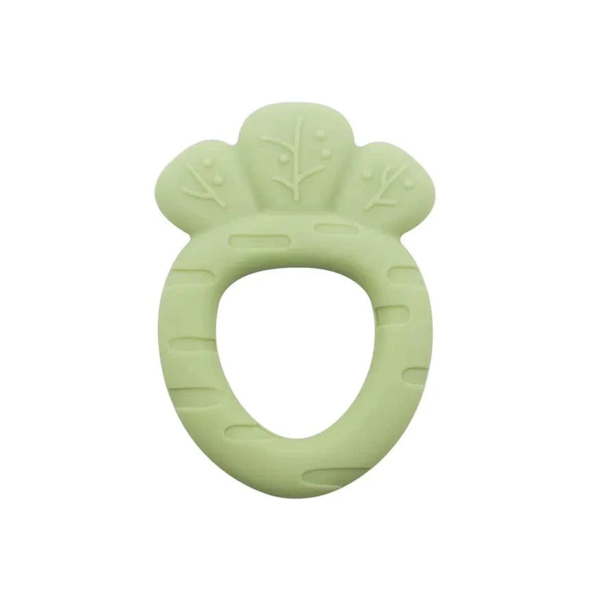 Green Carrot Silicone Teething Toy
