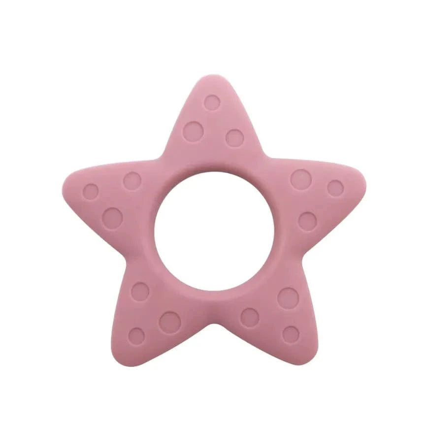Pink Star Silicone Teething Toy